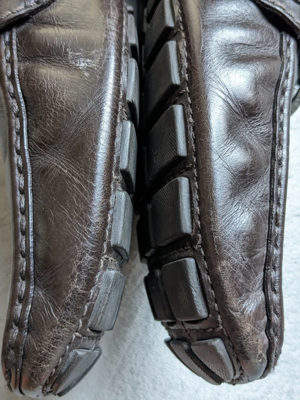 Louis Vuitton Brown Leather Men's Driving Loafers 9.5